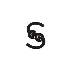 Letter S Rope logo icon vector template