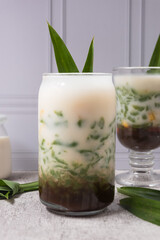 Es Cendol Dawet is a drink made from a mixture of sugar water, coconut milk and cendol. Usually topped with jackfruit or durian