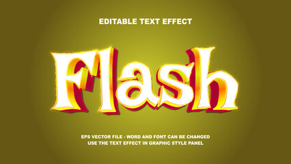 Editable Text Effect Flash 3D Vector Template