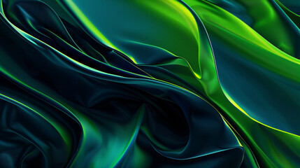 satin fabric with a silky, smooth blue-green background.