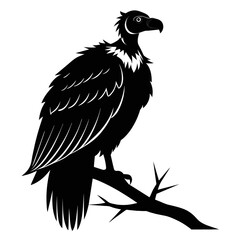 Big griffon vulture ‍flying vector silhouette (18)