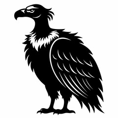 Big griffon vulture ‍flying vector silhouette (39)