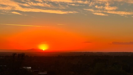 sunset over the mountains