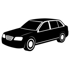 car silhouette illustration, silhouette vector isolated on a white background (33)