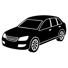 car silhouette illustration, silhouette vector isolated on a white background (34)