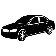 car silhouette illustration, silhouette vector isolated on a white background (39)