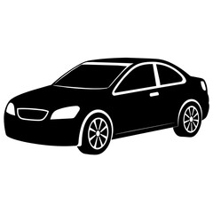 car silhouette illustration, silhouette vector isolated on a white background (48)