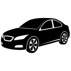 car silhouette illustration, silhouette vector isolated on a white background (45)