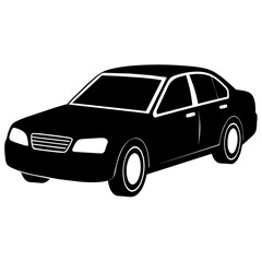 car silhouette illustration, silhouette vector isolated on a white background (50)
