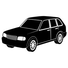 car silhouette illustration, silhouette vector isolated on a white background (64)