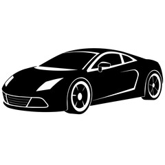 car silhouette illustration, silhouette vector isolated on a white background (80)