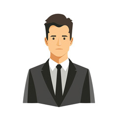 Businessman flat icon, PNG