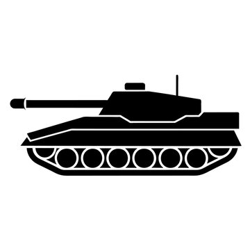 recommend clip art: Military tank vector illustration vector silhouette, solid black color silhouette (4)