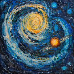 Celestial Symphony Illustration of the Milky Way Galaxy