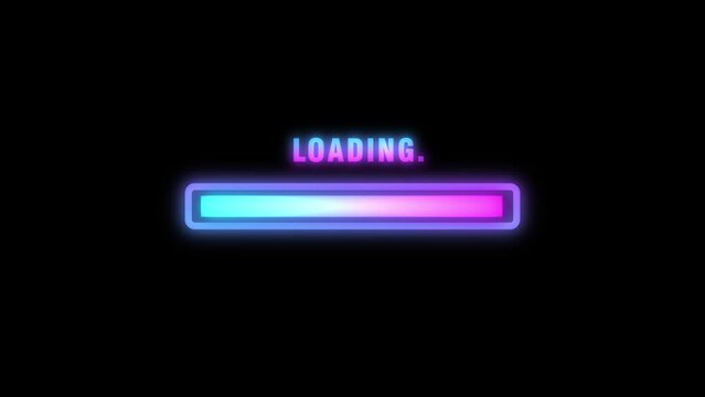 Blue glow style loading animation for presentation, download, upload and game footage.