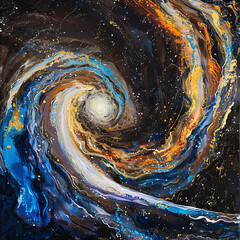 Celestial Symphony Illustration of the Milky Way Galaxy