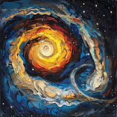 Celestial Symphony Illustration of the Milky Way Galaxy