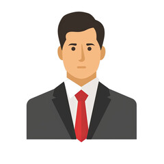 Businessman flat icon, PNG