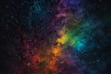 Obraz premium Abstract Starry night sky Cosmic Rain A Celestial Symphony