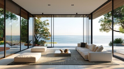 Modern coastal home with sea views