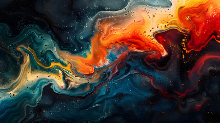 Swirling Cosmos: A Vibrant Abstract Background Evoking Deep Space Wonders