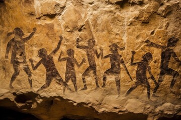 ancient cave paintings of human figures