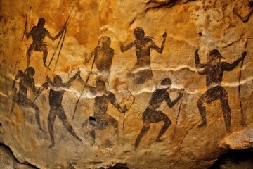 ancient rock art depicting human figures