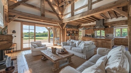 Rustic barn conversion with modern comforts