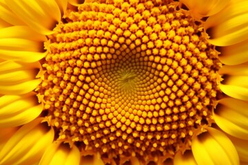 Vibrant sunflower petals and center