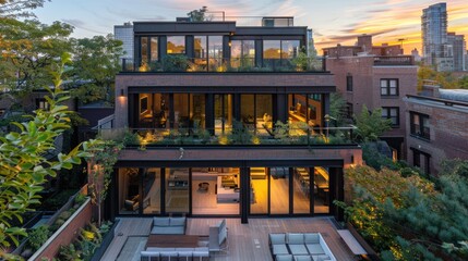 Sophisticated townhouse with rooftop garden