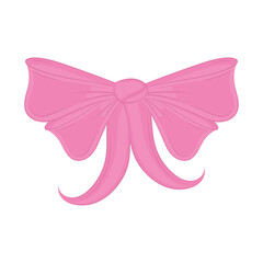 Isolated pink wrapped ribbon icon Vector illustration