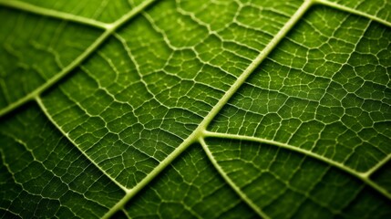 Intricate green leaf texture