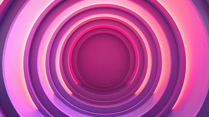 Circle surface in pink color, abstract 3D pattern.