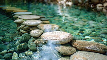 Smooth stones and clear water create a spa-like ambiance that defines the wellness travel trend.