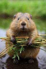 Closeup of a cute rodent with a curious expression