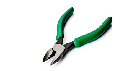 Obraz premium pliers, Images of nippers with green handles, This images highlight the tool's robust, sharp jaws and the vibrant green, non-slip handles, showcasing their effectiveness for cutting tasks.
