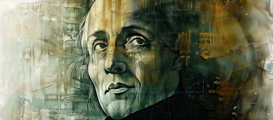 close up abstract art Father of Mexican independence  Miguel Hidalgo y Costilla