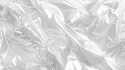 Obraz premium wavy crumpled transparent plastic, background texture