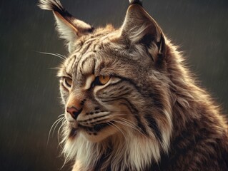 Majestic maine coon cat portrait