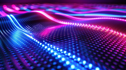 Neon illuminated dynamic sheets