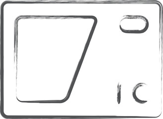 駅関連の筆書きイラスト　ICカード