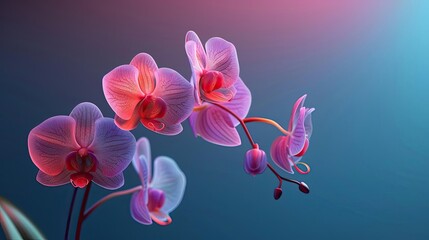 A beautiful orchid flower in a close-up view