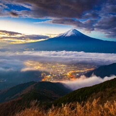 綺麗な富士山と雲海