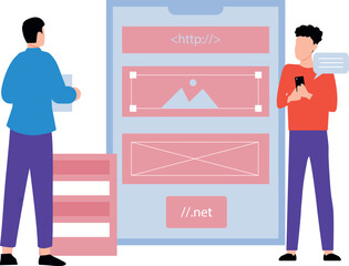 The boys are working.