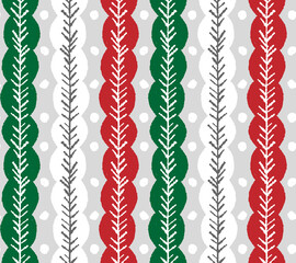 クリスマスの自然をイメージしたパターン（シームレス）