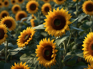Fototapeta premium sunflowers in the field