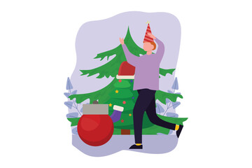 Christmas Celebration Flat Design Illustration
