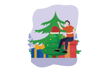 Christmas Celebration Flat Design Illustration