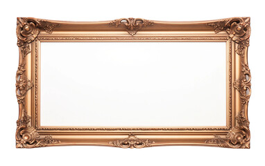 Wooden Frame Isolated On Transparent Background PNG.