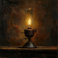 Flickering Oil Lamp with Chaos Series Dynamics for Authentic Lighting